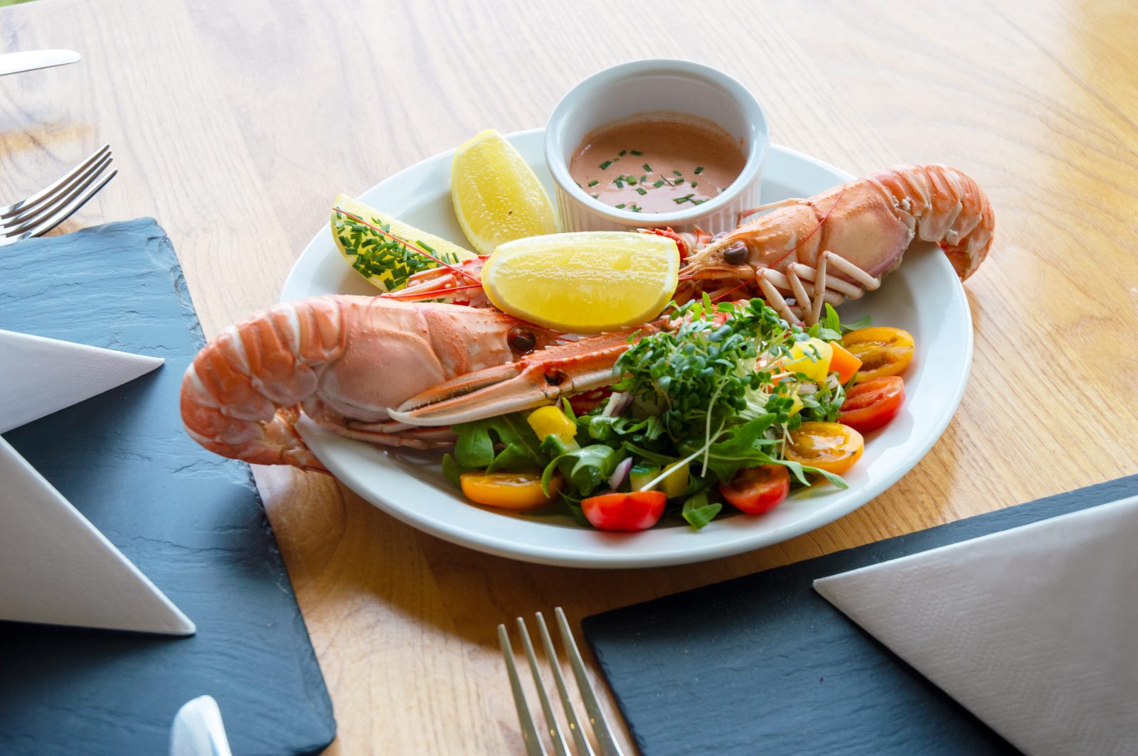 Langoustines at the Seafood Restaurant